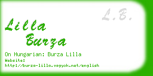 lilla burza business card